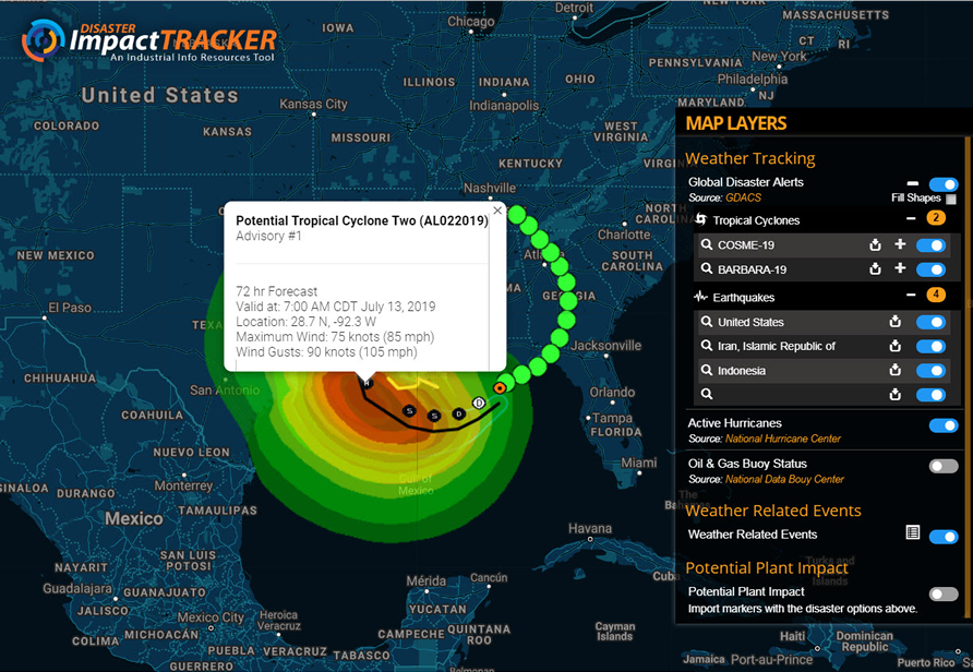 Disaster Impact Tracker - Tropical Storm Barry