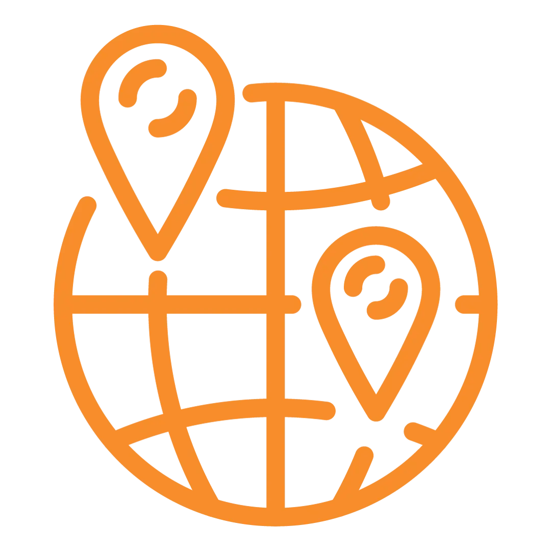 Global Reach, Local Accuracy Icon